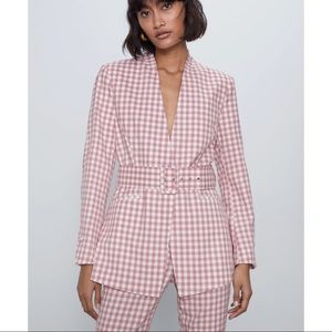 NWT Zara vichy blazer